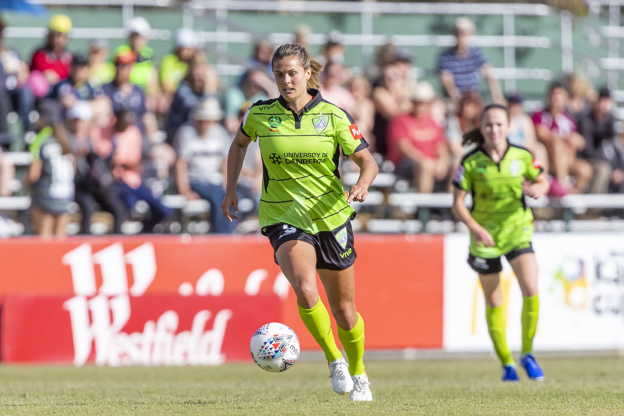 Katie Stengel made her Canberra United debut against Perth Glory. Photo: Michael Daniel Photography. 